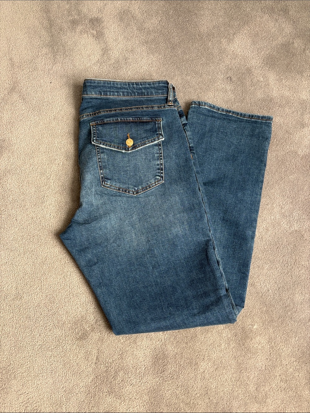 Kut from the Kloth Women's Medium Blue Straight Leg Jeans